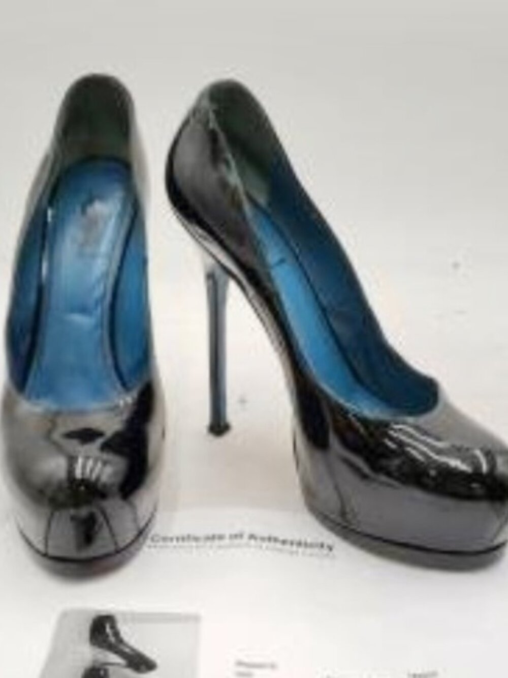 $995 YSL Saint Laurent Tribtoo 105 Nude Beige Patent Pumps Heels Shoes 41 10 COA - Picture 4 of 9